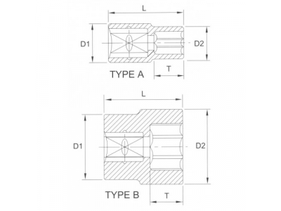 Головка торцевая 6гр. 3/8" 11мм от LICOTA Головка торцевая 6гр. 3/8" 11мм